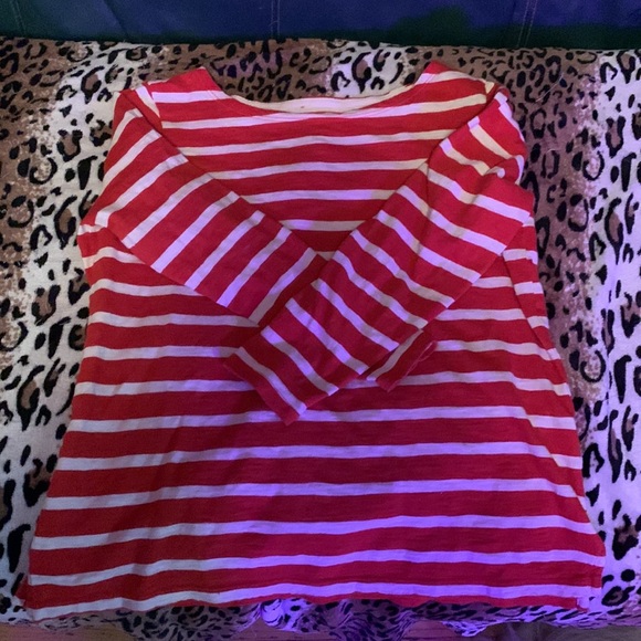 Where’s Waldo Halloween Christmas Candy Cane 3/4 sleeve longsleeve striped shirt - Picture 2 of 3